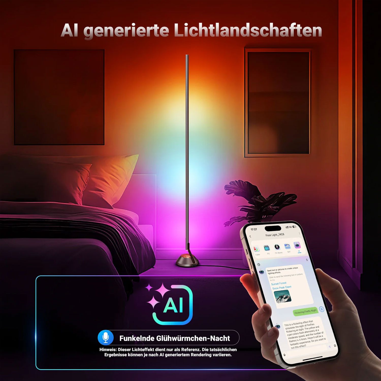Neewer Videoleuchte Neewer Dauerlicht NF01 Stablicht RGB Smart-Standleuchte, Stehleuchte mit vielen Farbfunktionen – Bild 3 von 5
