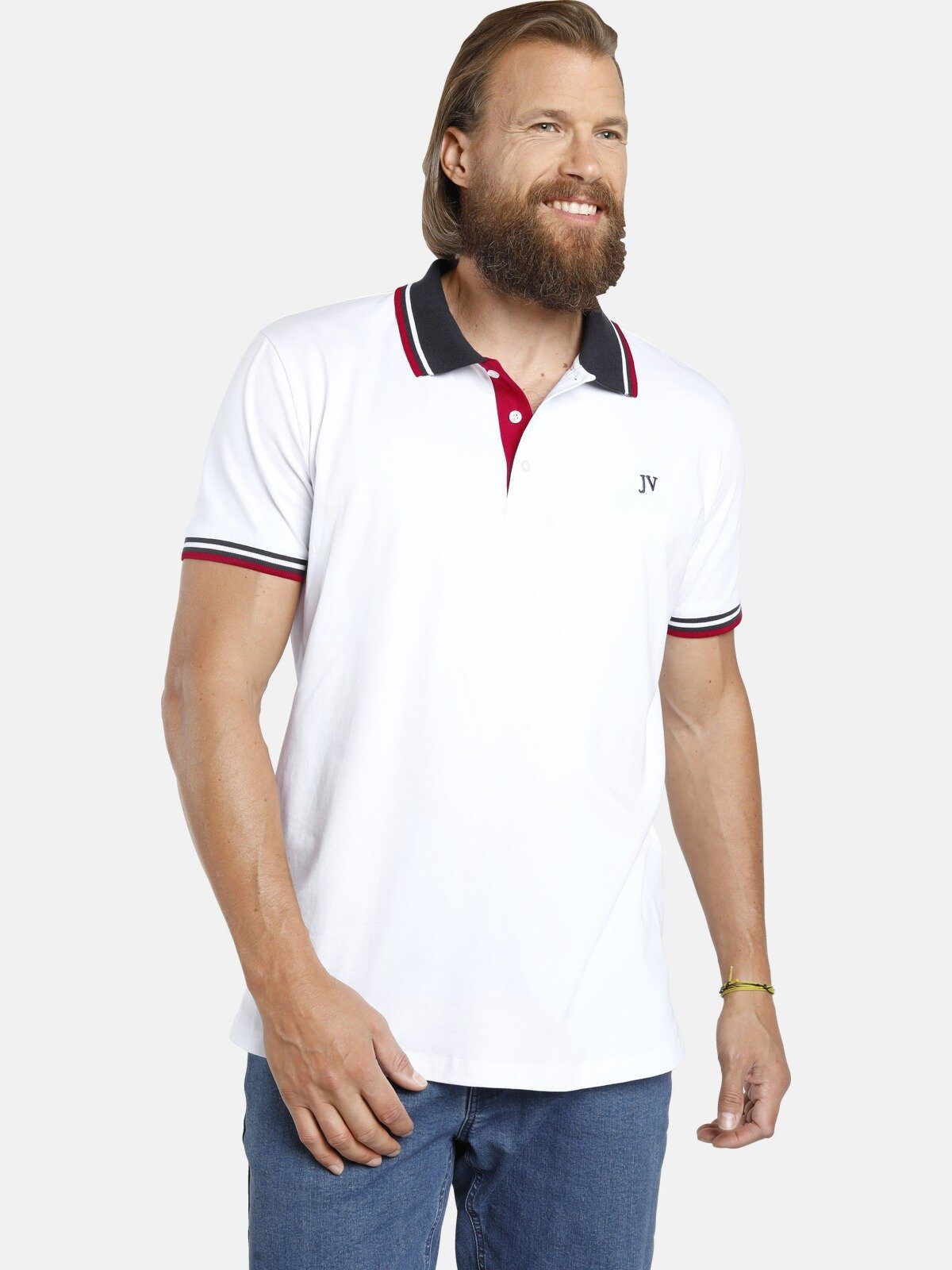 Designs JOHAN Vanderstorm zwei in Jan Poloshirt weiß (2er-Pack)