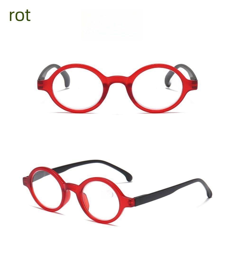 PACIEA Lesebrille Anti Blaulicht Klassische Rundrahmen Ultraleicht Damen Herren Unisex rot