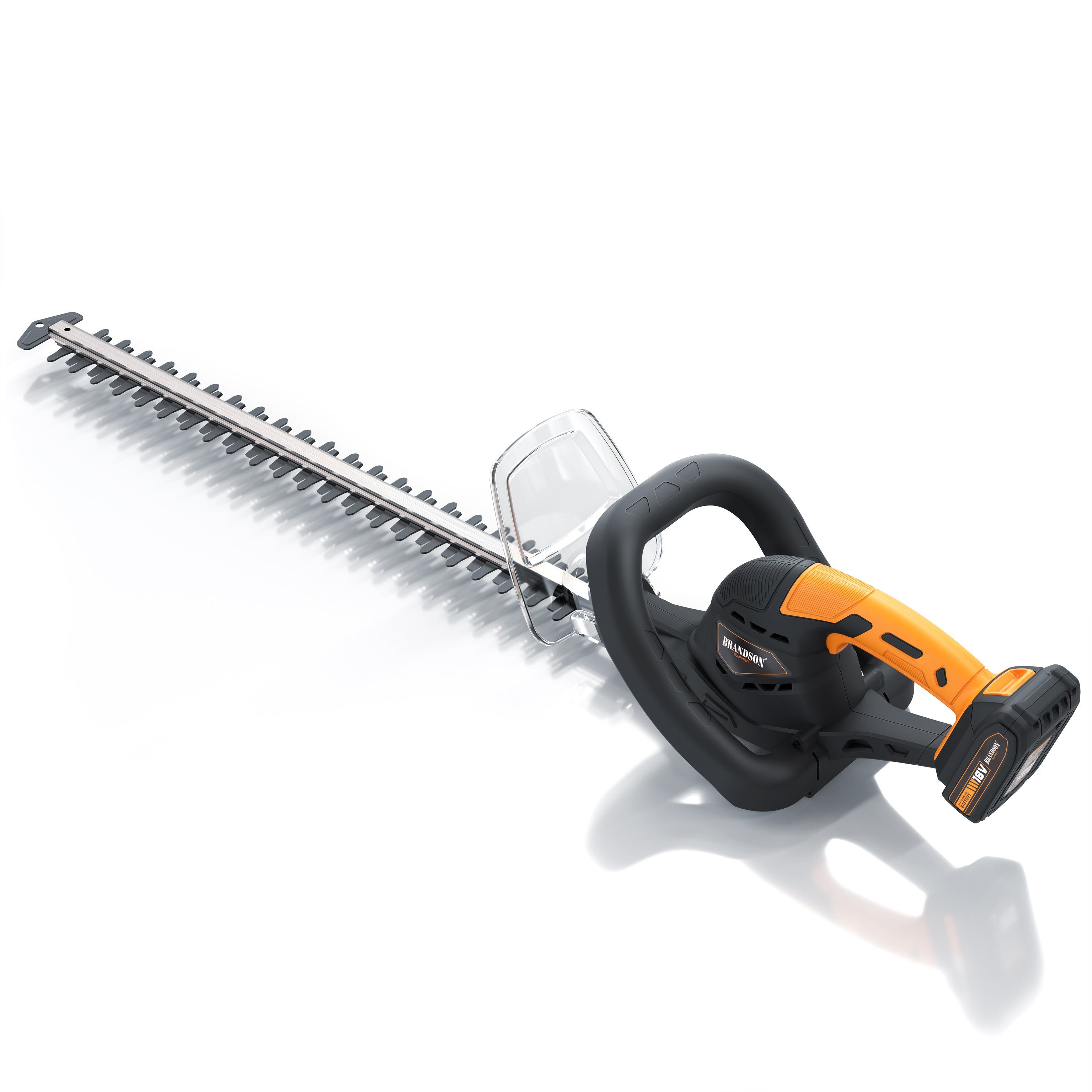 Brandson Akku-Heckenschere, 18V, Strauchschere, elektrisch, Schnittstärke 19mm, Akku, Ladegerät