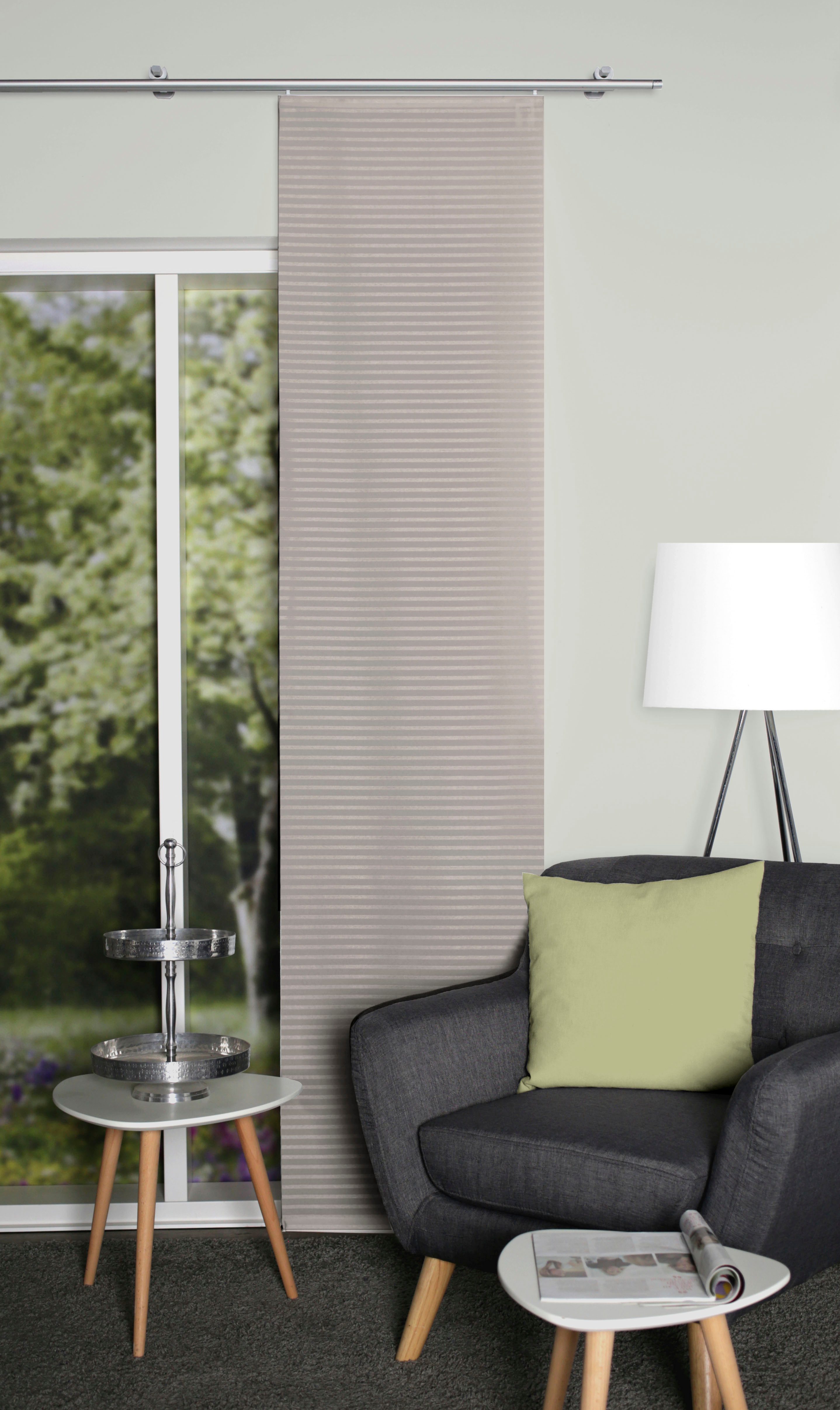 HOME WOHNIDEEN Schiebegardine TURIN, Klettband (1 günstig online kaufen