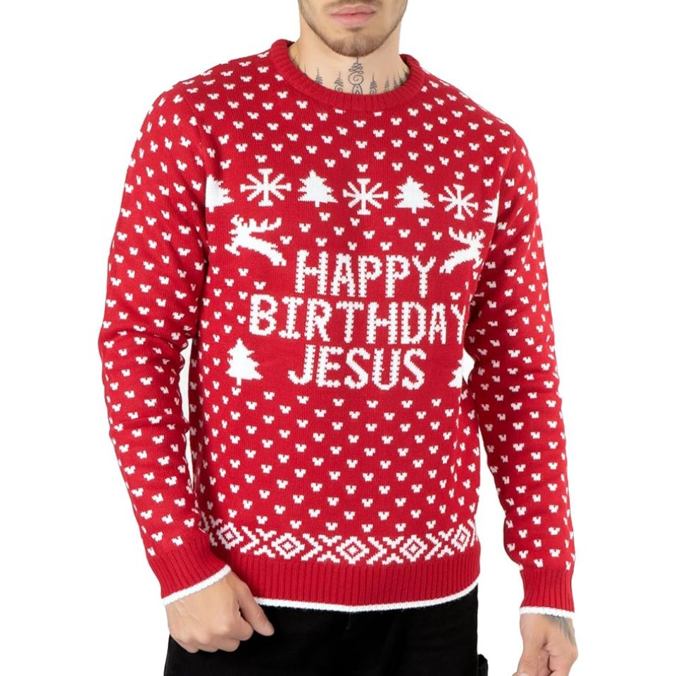 Montegoni Sweater Weihnachtspullover für Herren mit lustigem Santa Claus Mo günstig online kaufen