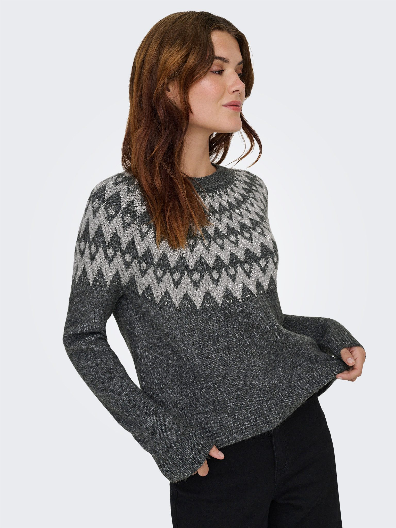 ONLY Strickpullover ONLFRY LS JQ GLITTER O-NECK CC KNT günstig online kaufen