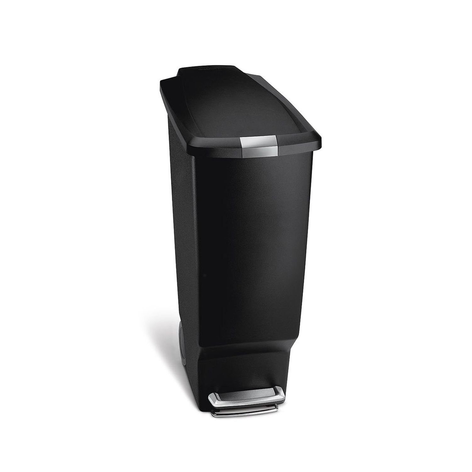 simplehuman Mülleimer Schmaler Treteimer 40 Liter Schwarz