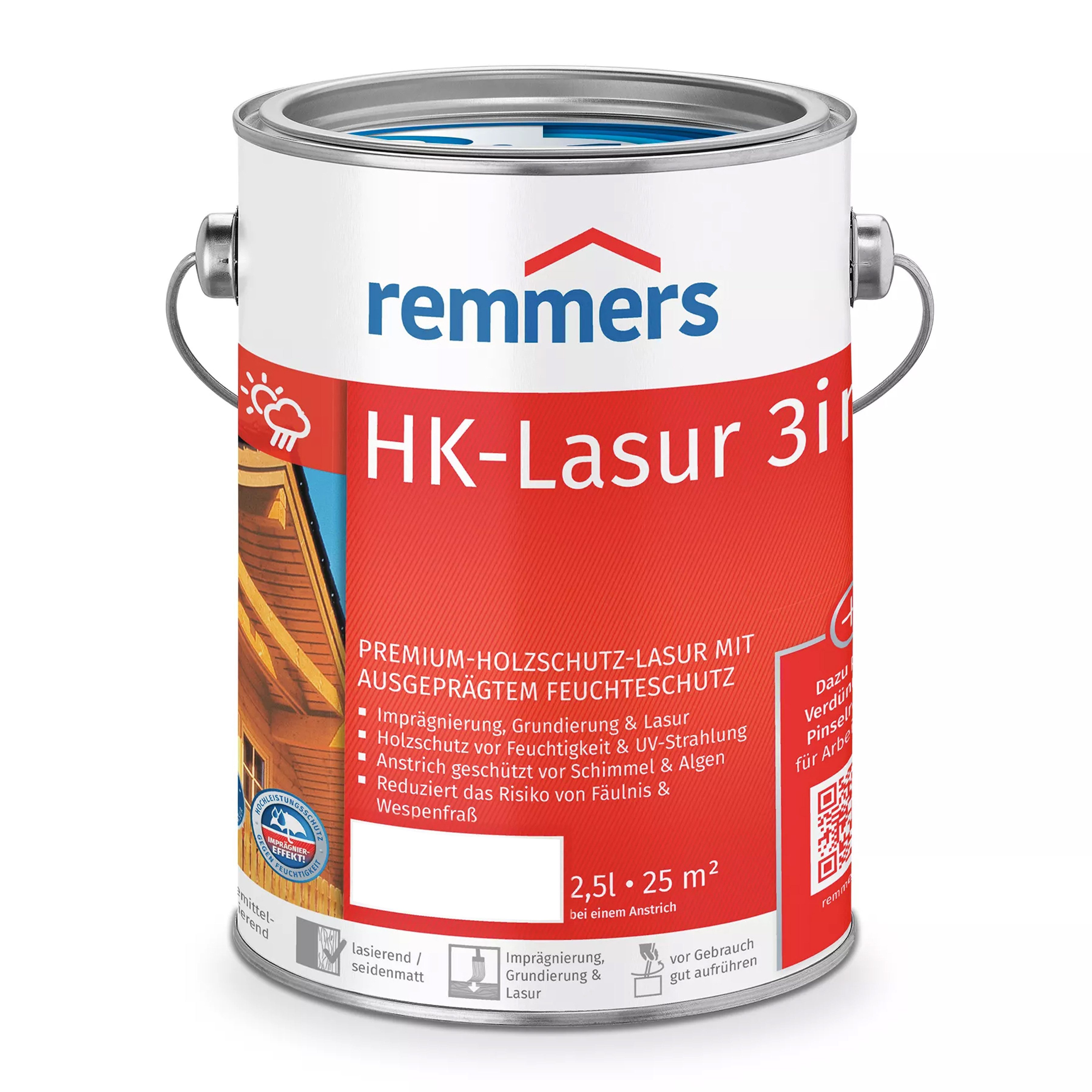 Remmers Holzschutzlasur Remmers HK-Lasur 3in1 – Imprägnierung, Grundierung & Lasur in einem