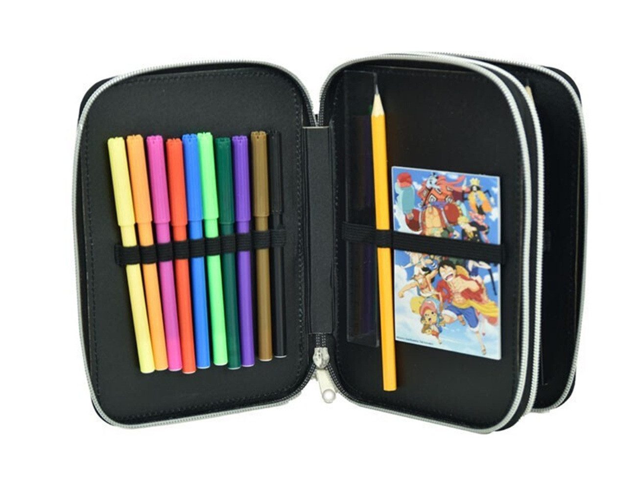 One Piece Federmäppchen One Piece Luffy gefülltes 2-stöckiges Federmäppchen