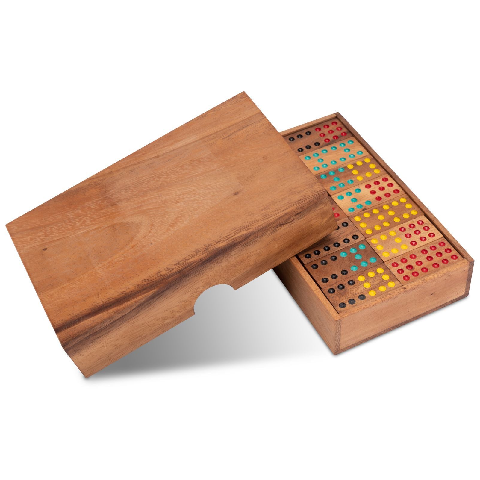 LOGOPLAY Spiel Domino Doppel 9, Gesellschaftsspiel, Domino Doppel 9 Gesellschaftsspiel mit 56 Spielsteinen Für 2 6