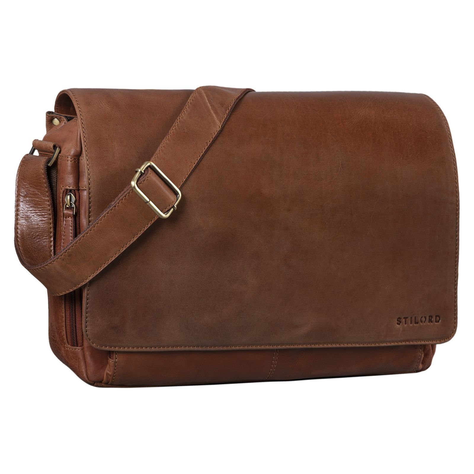 Laptoptasche "Tom" Vintage Leder Umhängetasche