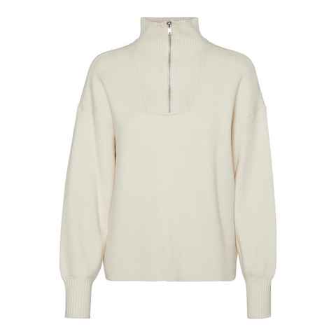 Vero Moda Strickpullover VMGOLDNEEDLE LS ZIP HIGHNECK PULLOVER