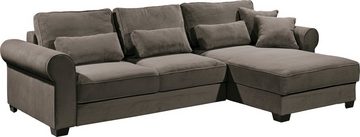 ED EXCITING DESIGN Ecksofa Angelina L-Form, frei im Raum stellbar, mit Bettkasten, mit Schlaffunktion