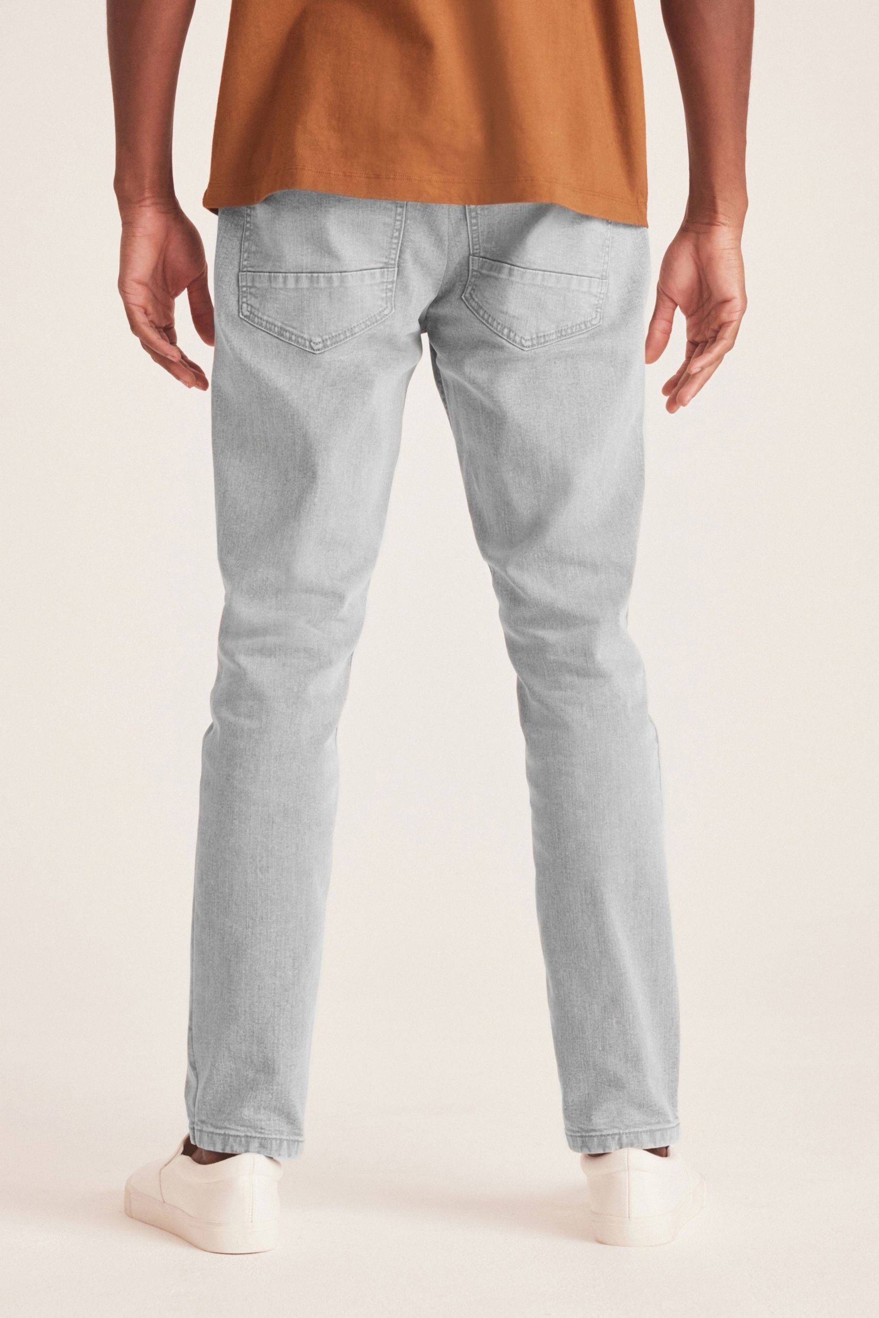 Slim Light Fit (1-tlg) Stretch Slim-fit-Jeans Jeans Grey Next mit Essential