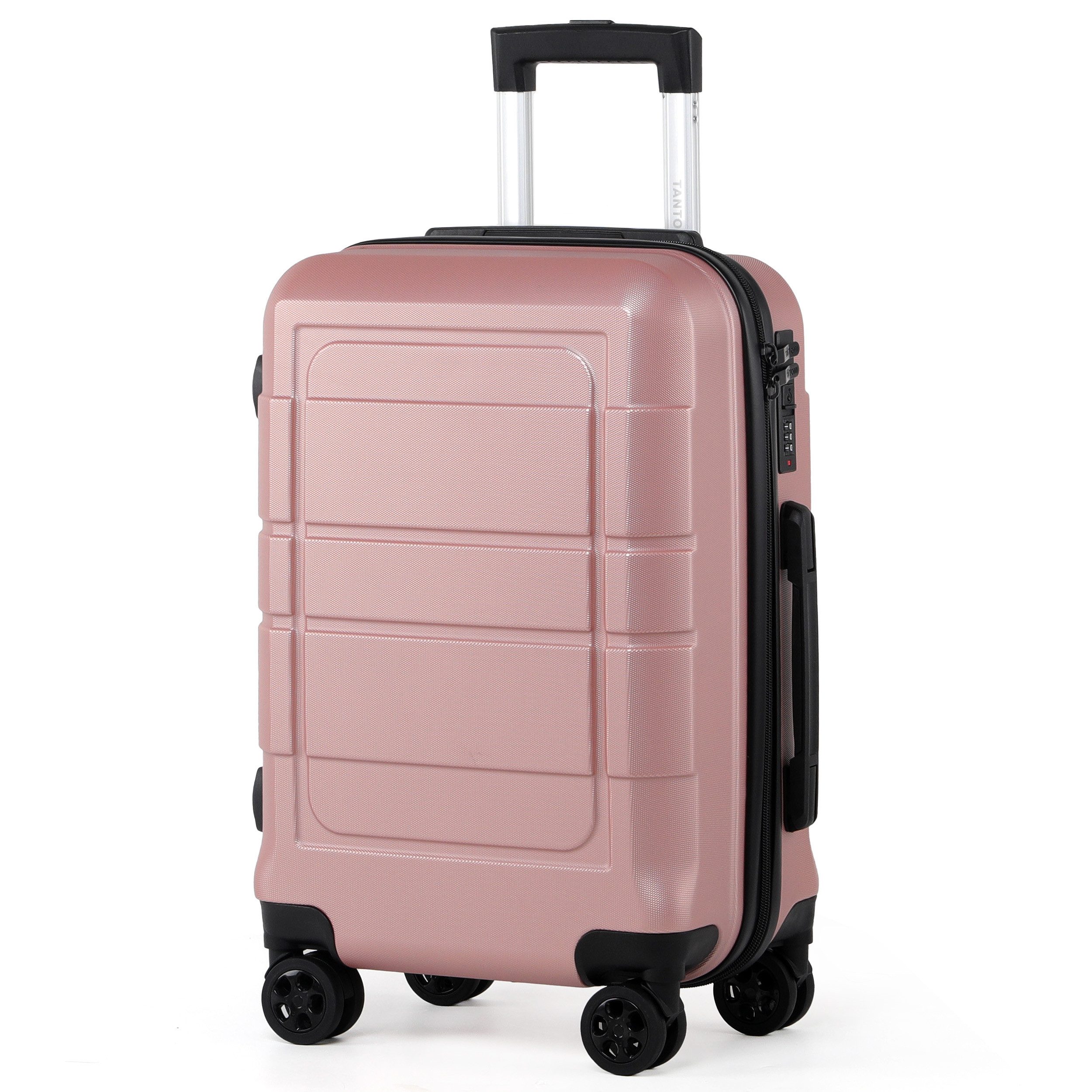 TAN.TOMI Handgepäckkoffer Trolley Hartschalenkoffer Hard Shell Hartschalenkoffer Trolley Koffer, 4 Rollen, Reisekoffer Reisekofferset Gepäck mit Zahlenschloss