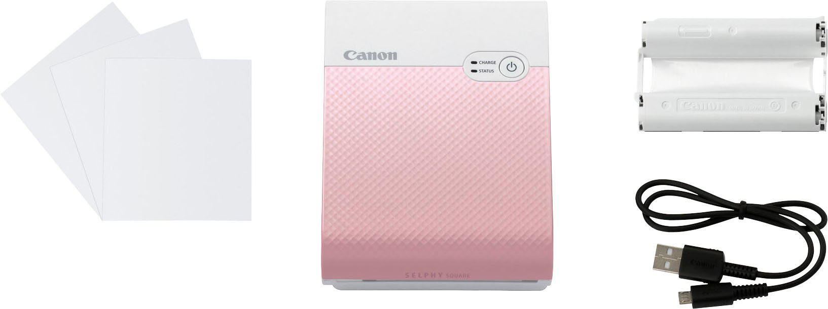 pink Square SELPHY (Wi-Fi) QX10 Fotodrucker, Canon (WLAN