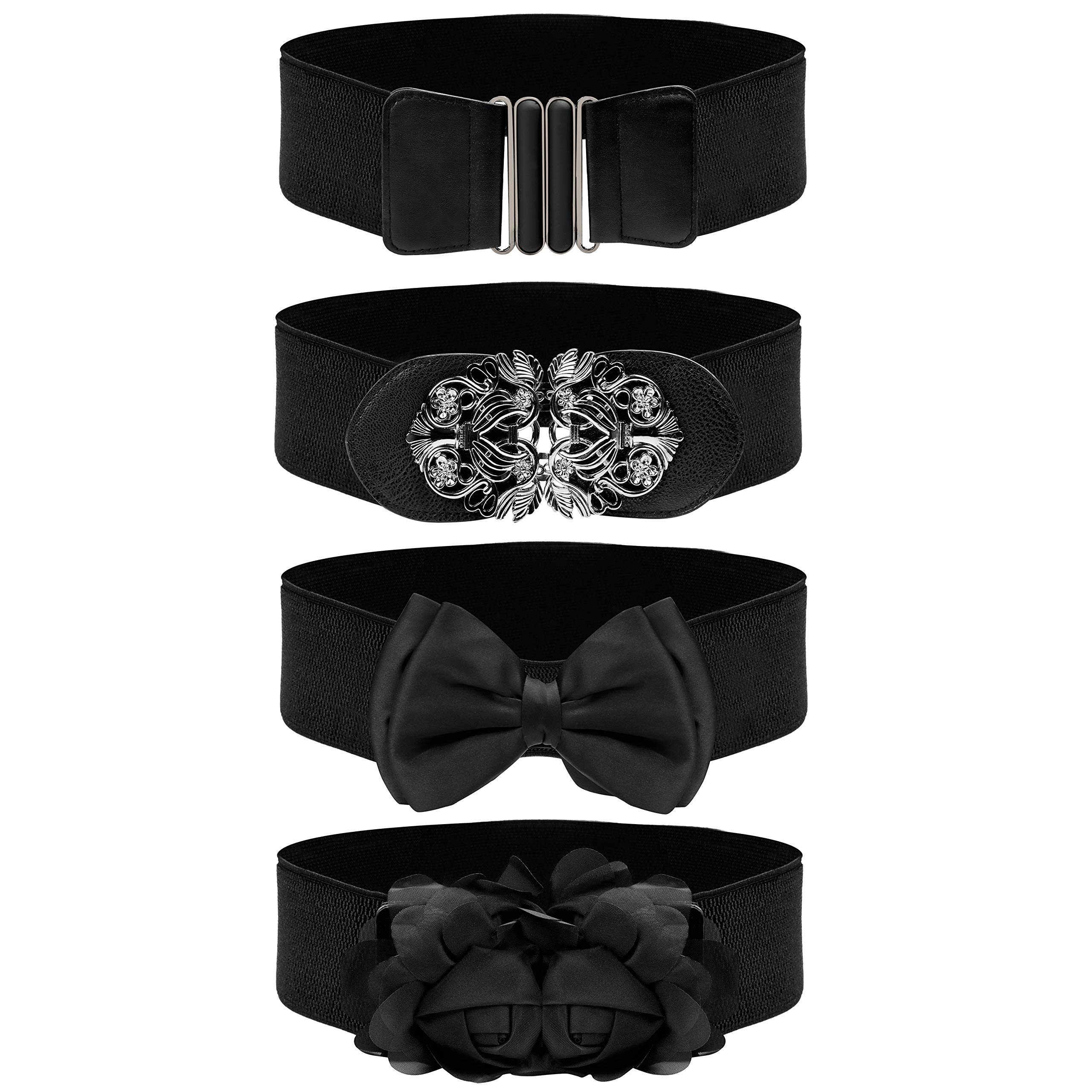 Belle Vous Hüftgürtel Damen Taillengürtel Retro Stretch - 4 Designs (4-St) günstig online kaufen