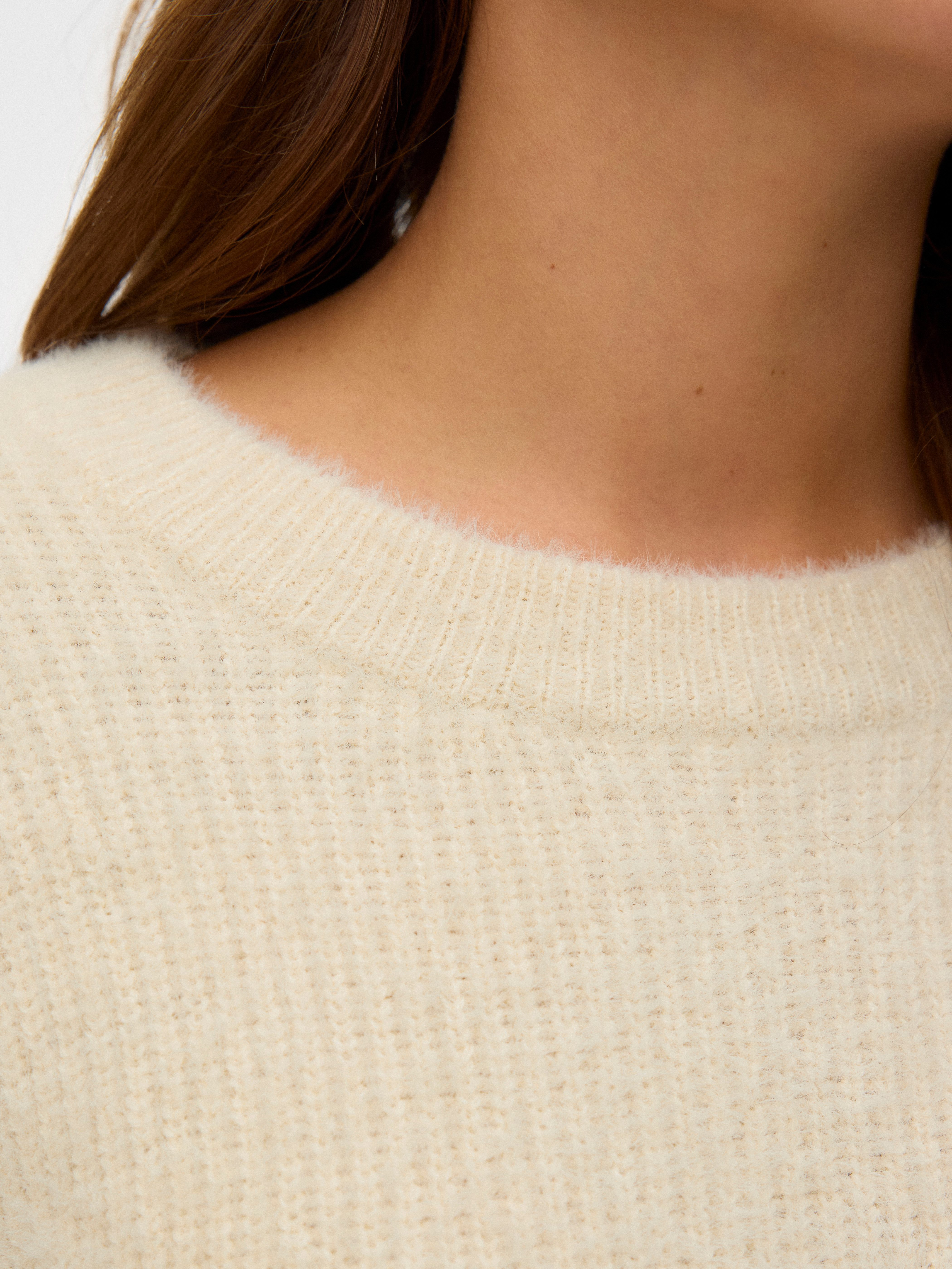 Vero Moda Strickpullover VMPUFF LS O-NECK PULLOVER BOO Materialmix