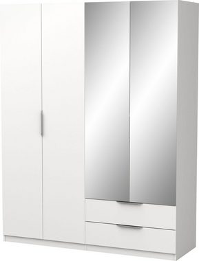 Demeyere GROUP Kleiderschrank Drehtürenschrank, 3 Türen, 2 Schubladen, 1 Spiegel Breite ca. 120cm, Höhe ca. 200cm