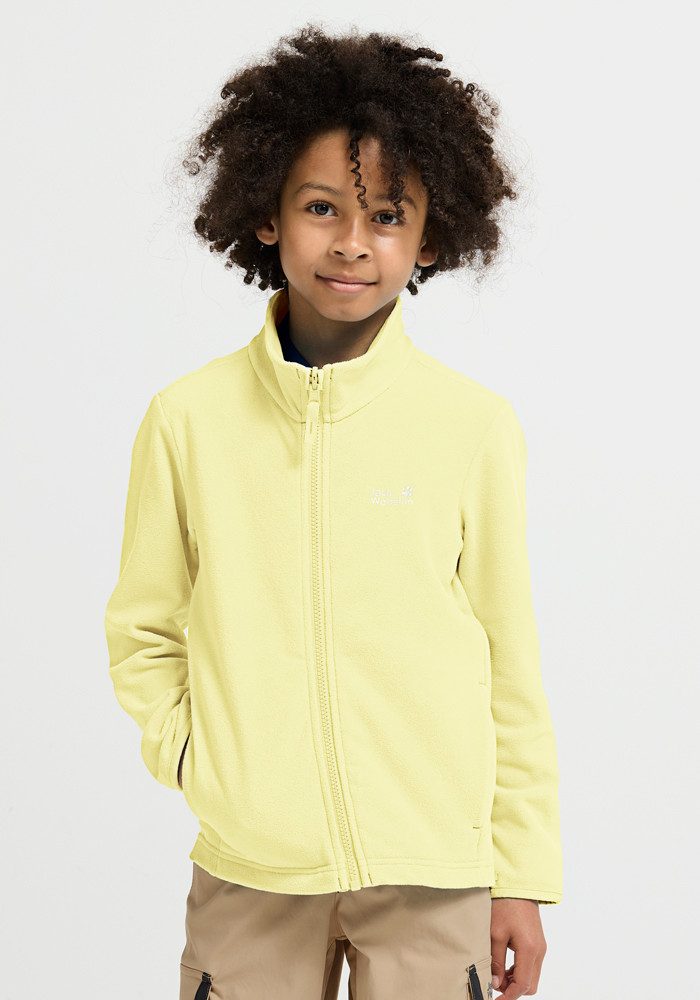 Jack Wolfskin Fleecejacke TAUNUS 100 FZ K winddicht, wasserabweisend, mit Kinnschutz, atmungsaktiv