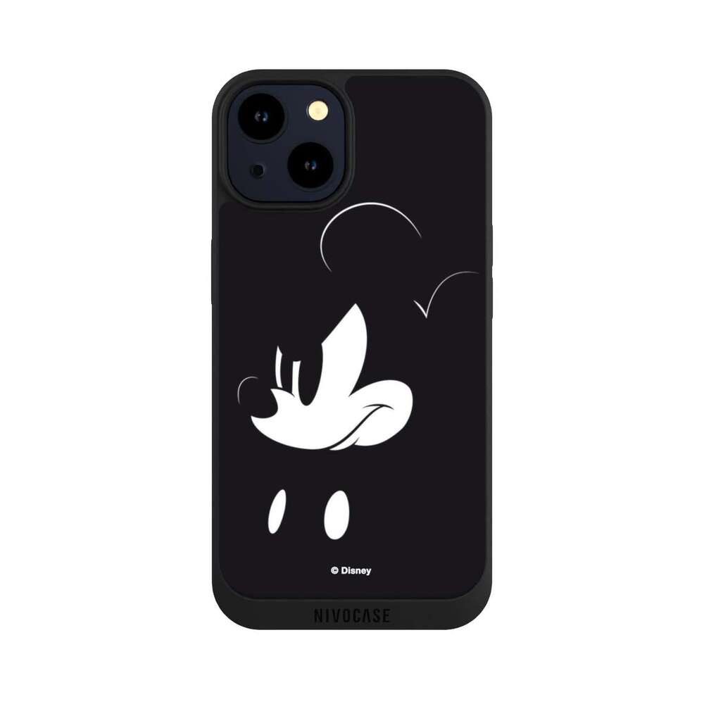 NIVOCASE Handyhülle Mickey Mouse Offizielles Lizenzprodukt Disney Mickey Mouse - Mad, Apple iPhone 14 Handyhülle Hülle NIVOpure Case Schwarz