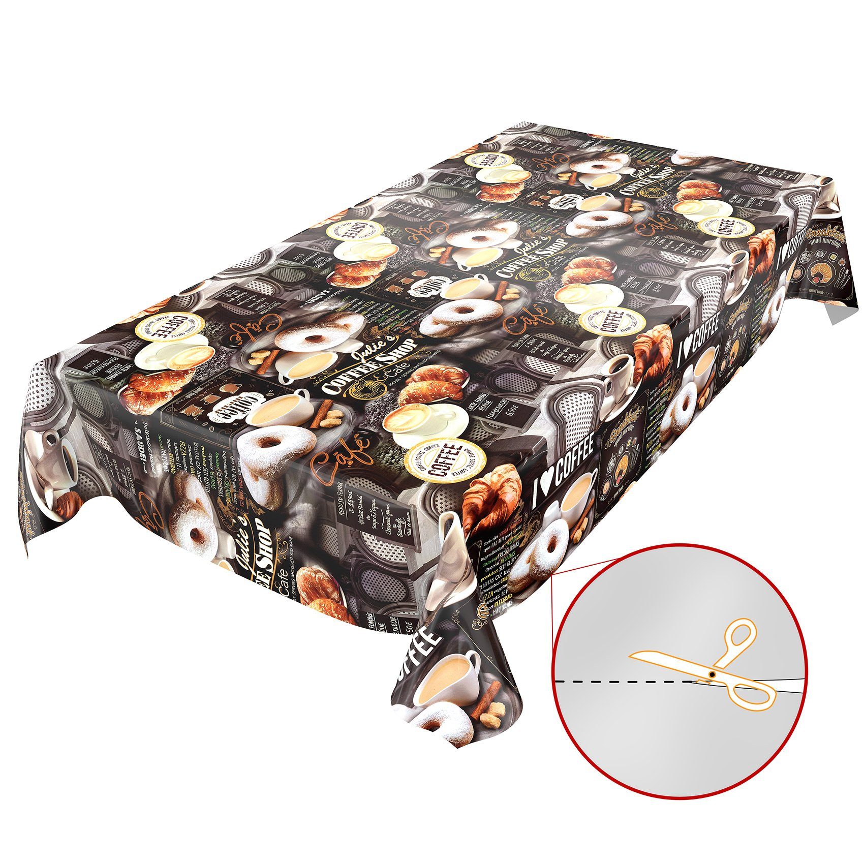 ANRO Tischdecke Wachstuchtischdecke Gartentischdecke Wachstischdecke (Einze günstig online kaufen