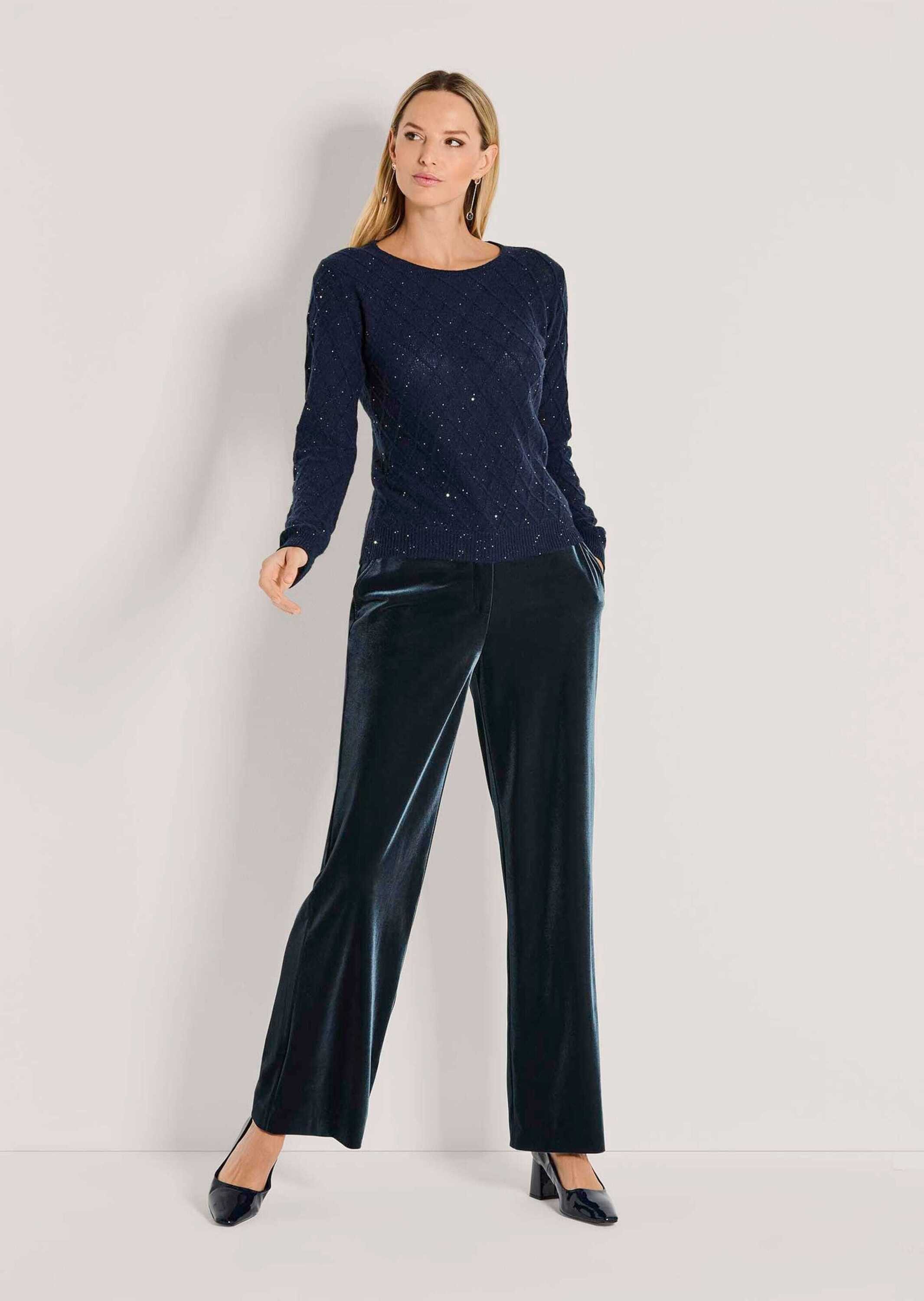 MADELEINE Strickpullover Schicker Kaschmirpullover mit Glanzeffekt Wollpull günstig online kaufen