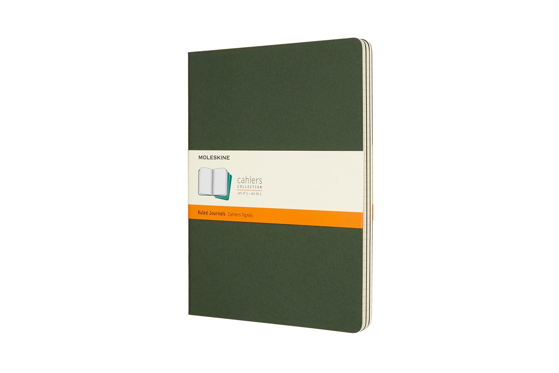 MOLESKINE Notizheft, Cahier 3er Set - mit Kartoneinband - 70g-Papier