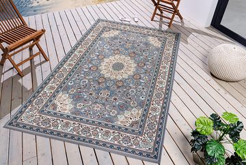 Teppich MARRAKESCH 235x160cm blau / beige / creme, riess-ambiente, rechteckig, Höhe: 8 mm, Wohnzimmer · Flachgewebe · orientalisches Design · Muster · Outdoor