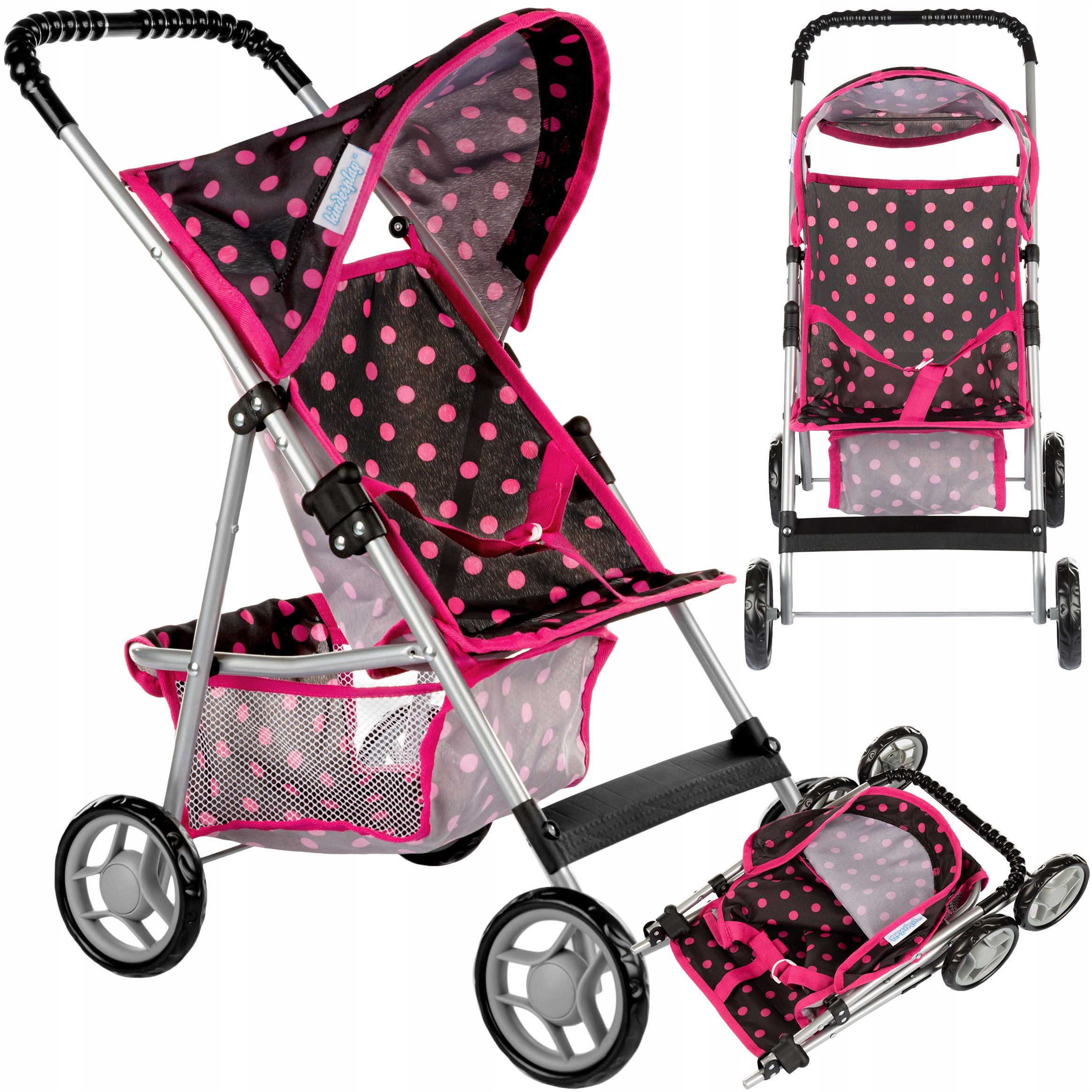 Kinderplay Dolls & Strollers Puppenbuggy Puppenwagen Buggy – leicht faltbar – Spielspaß für Kinder