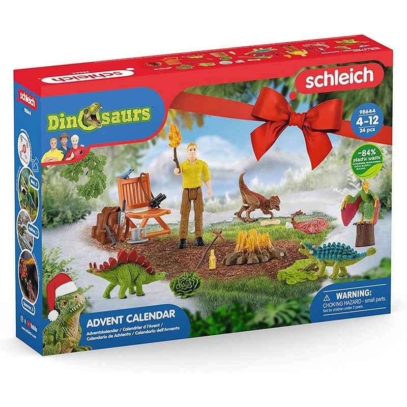 Schleich® Adventskalender Dinosaurs 2022, mit Dinosaurierfiguren, für Kinder ab 4 Jahren
