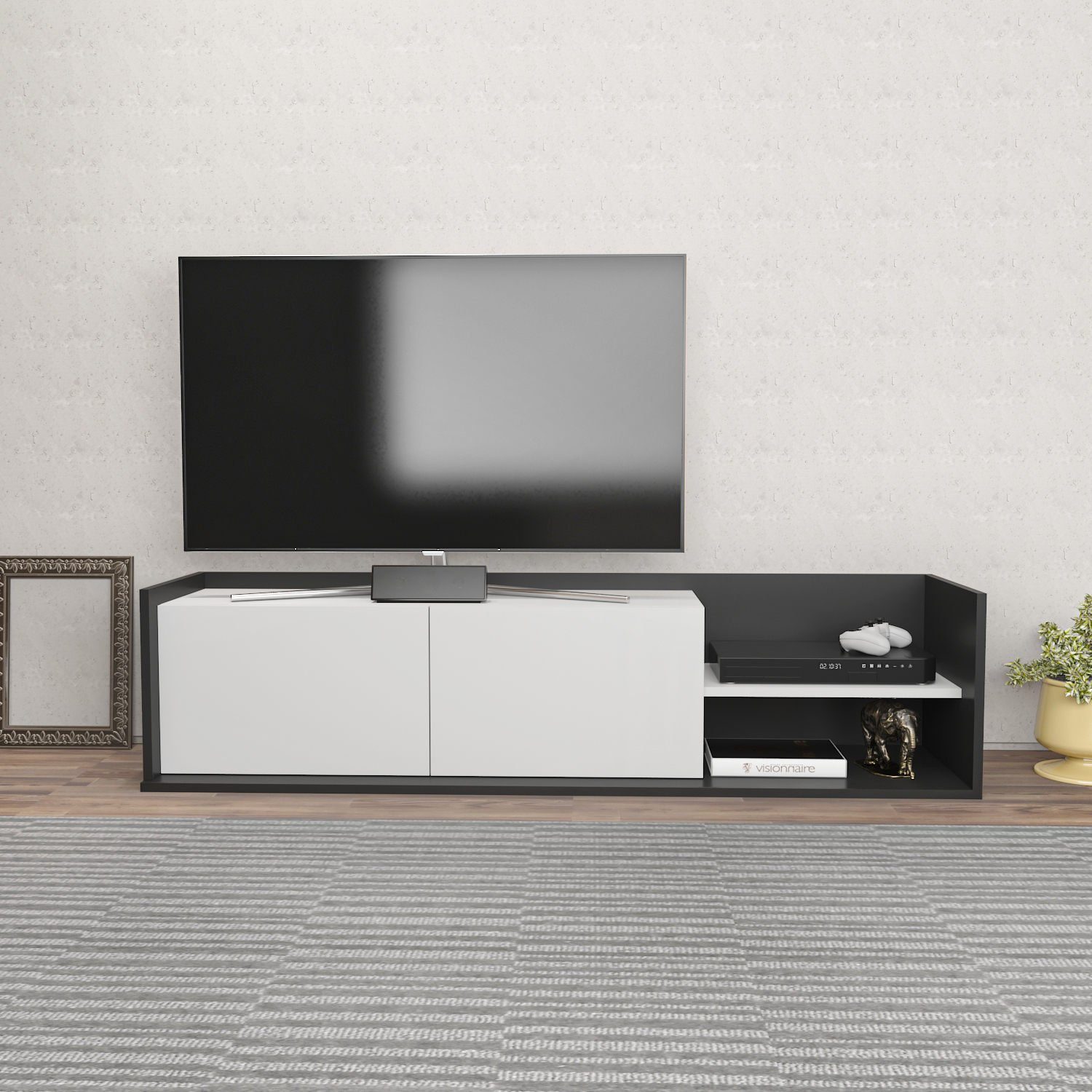 Skye Decor TV-Schrank Schränke, 36,8x160x35 cm, 100% Melaminbeschichtete Partikelplatte | TV-Schränke