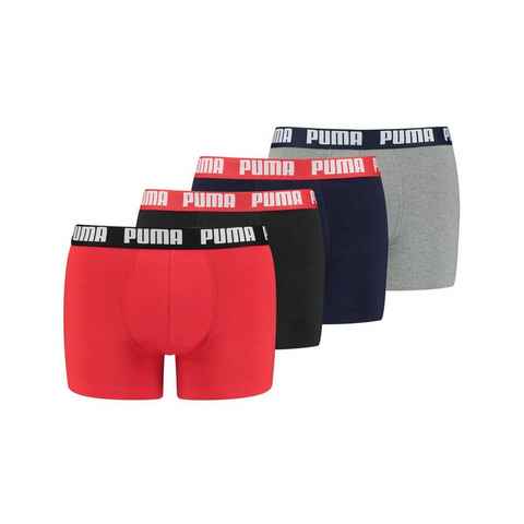 PUMA Boxer Herren Boxer Shorts, 4er Pack - Basic Boxer ECOM