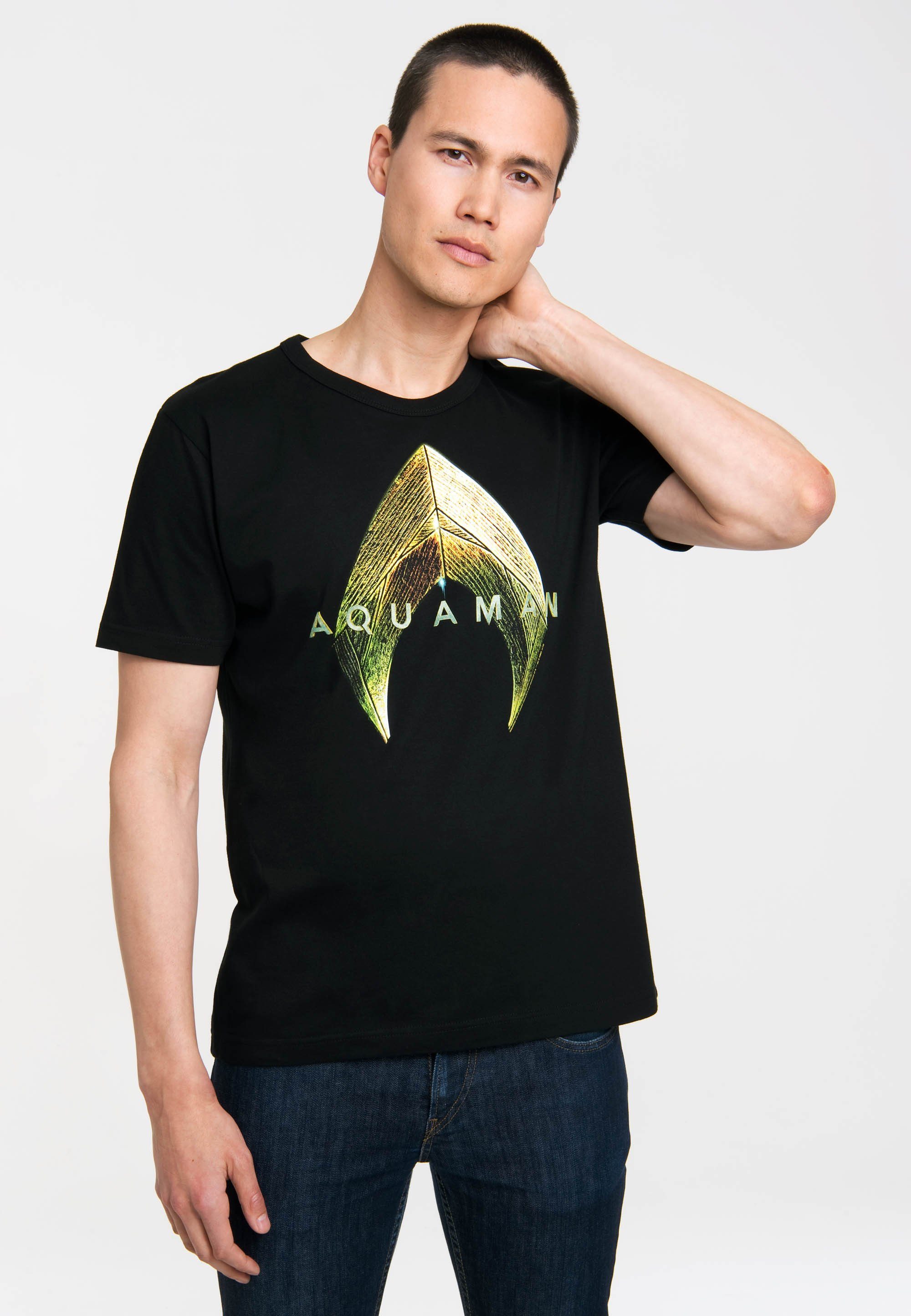 LOGOSHIRT T-Shirt Aquaman mit coolem Fan-Print