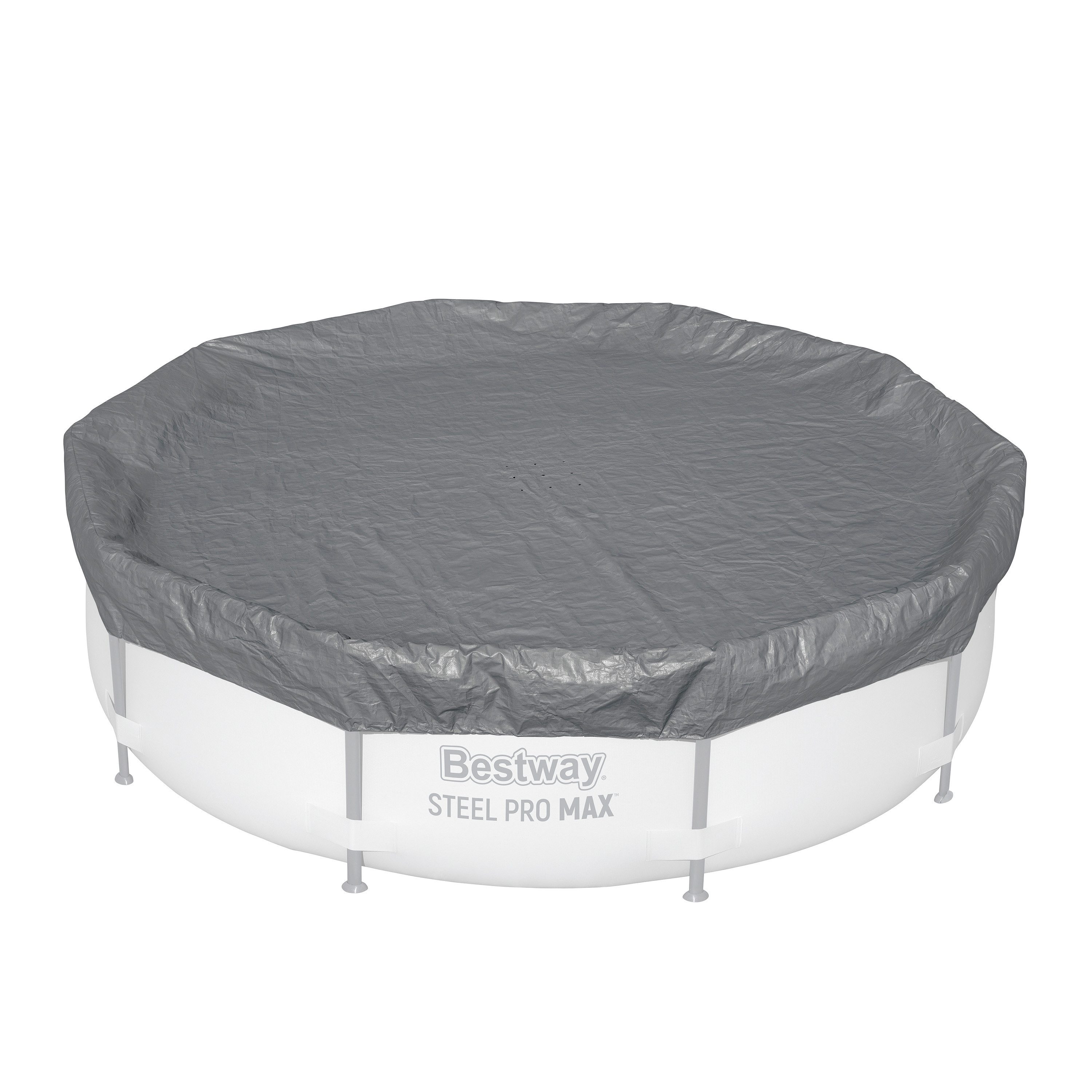 Bestway Pool-Abdeckplane Ø 305 cm (Packung, 1-St., für 305 cm Frame Pools), Integrierter Ganzjahresschutz Polar Shield™