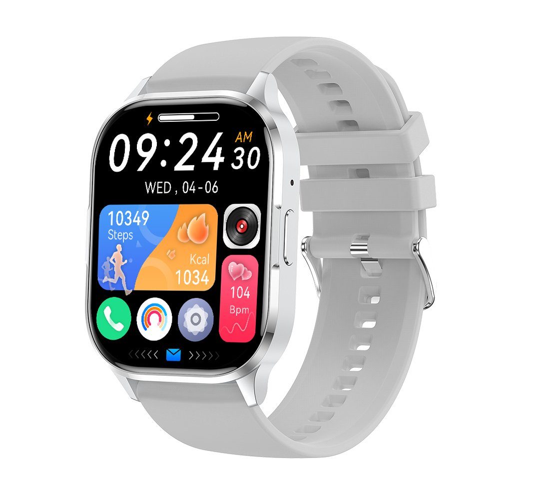 MIRUX Watch 48mm Aktivitätstracker Schrittzähler Schlafmonitor BT-Anruf Smartwatch