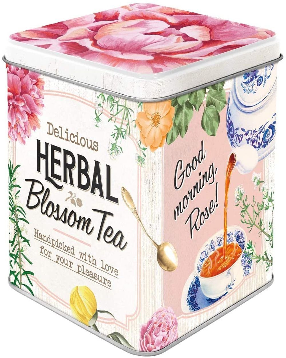 Nostalgic-Art Teedose Teedose Vorratsdose Blossom Tea Gewürzdose - Herbal