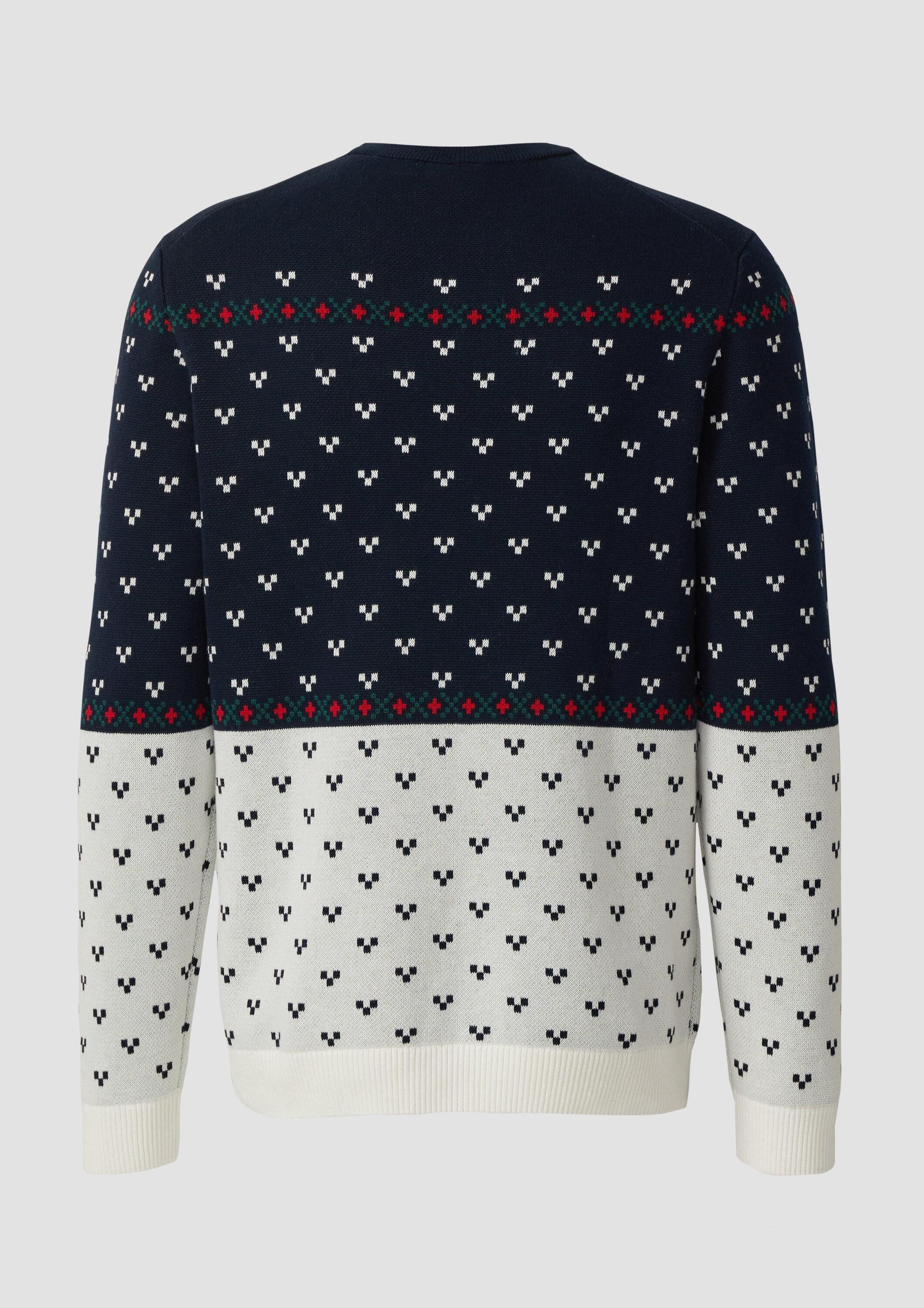 s.Oliver Sweatshirt Strickpullover Jacquard Strickpullover mit günstig online kaufen