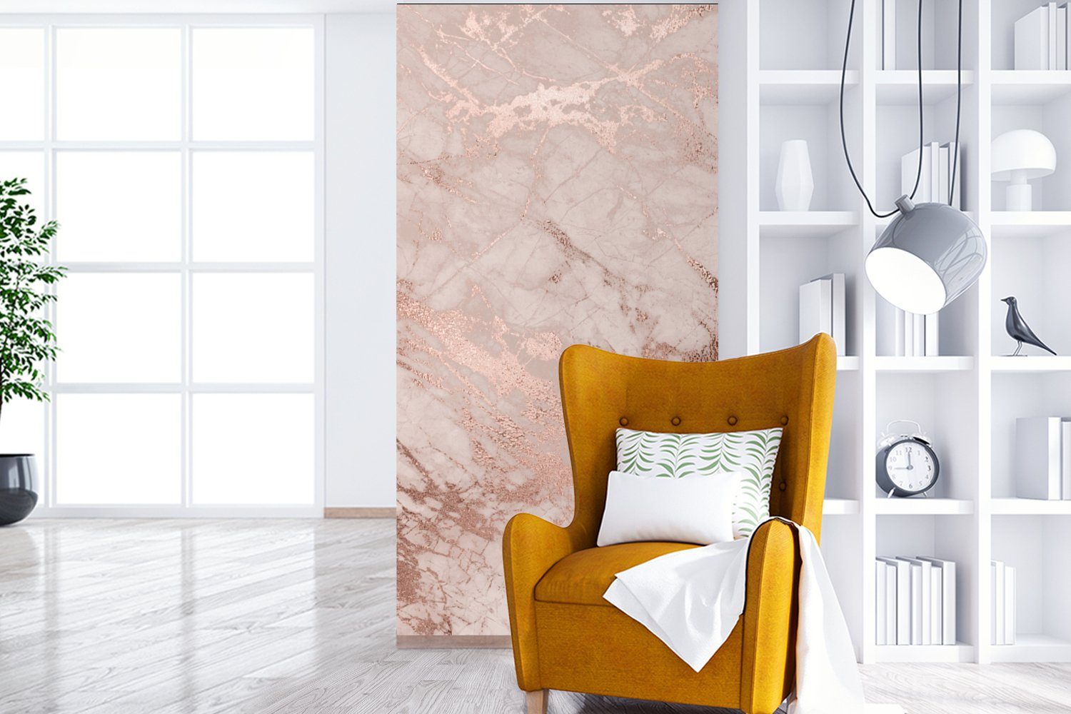 MuchoWow Fototapete Marmor - Rosa - Luxus - Marmoroptik - Glitzer - Design, günstig online kaufen