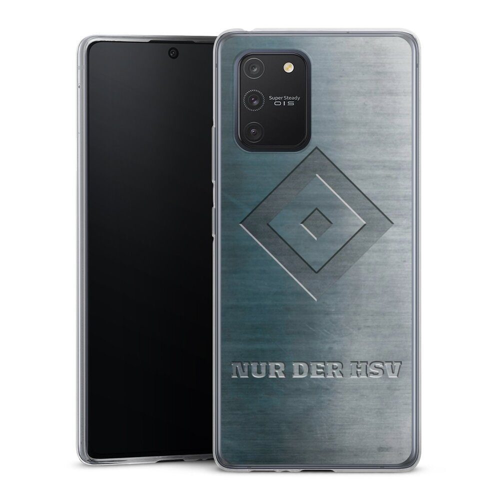 DeinDesign Handyhülle HSV Hamburger SV Metallic Look Nur der HSV Metalllook, Samsung Galaxy S10 Lite Slim Case Silikon Hülle Ultra Dünn Schutzhülle
