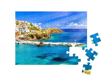puzzleYOU Puzzle Hafen mit Leuchtturm, Rethymno, Kreta, 48 Puzzleteile, puzzleYOU-Kollektionen Griechenland