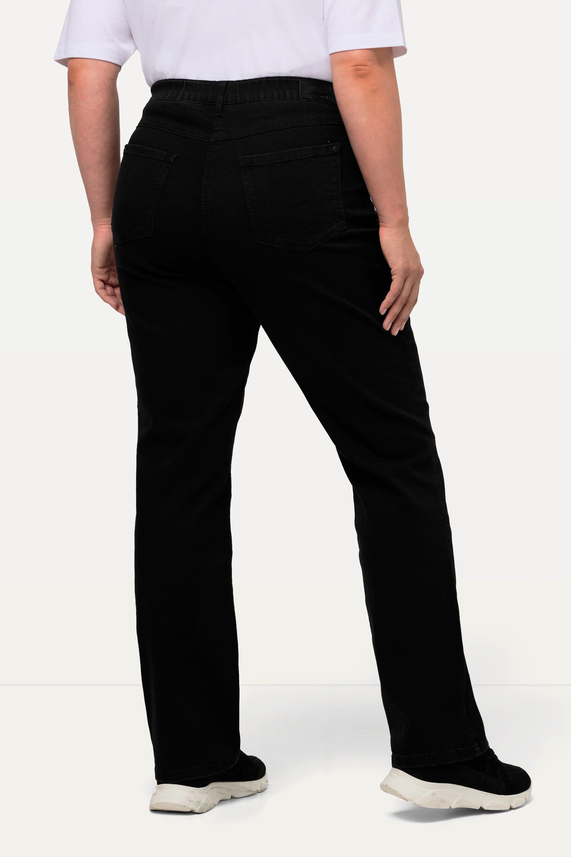 Ulla Popken Funktionshose Jeans Mandy gerade 5-Pocket-Form Komfortbund