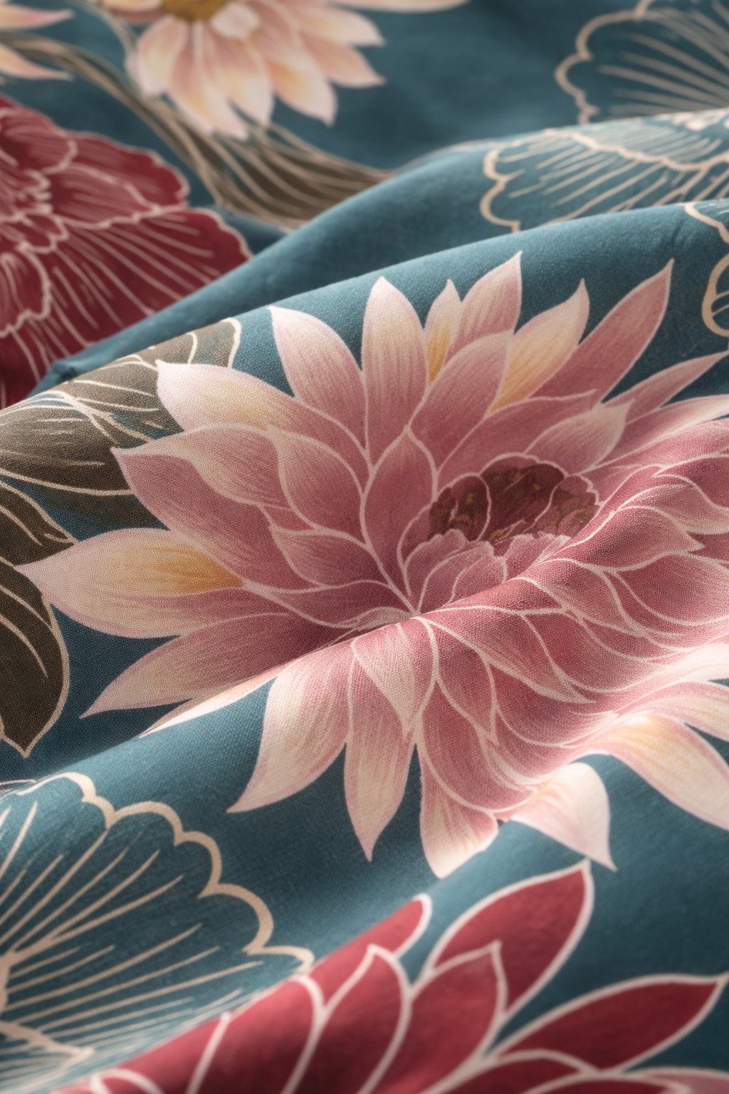 soma Bettwäsche Blumen Microfaser Set 135x200 cm mit Kissenbezug 80x80 cm in Petrol, Microfaser, 2 teilig, Weich,Pflegeleicht&Hautsympathisch mikrofaser 135x200 set floral