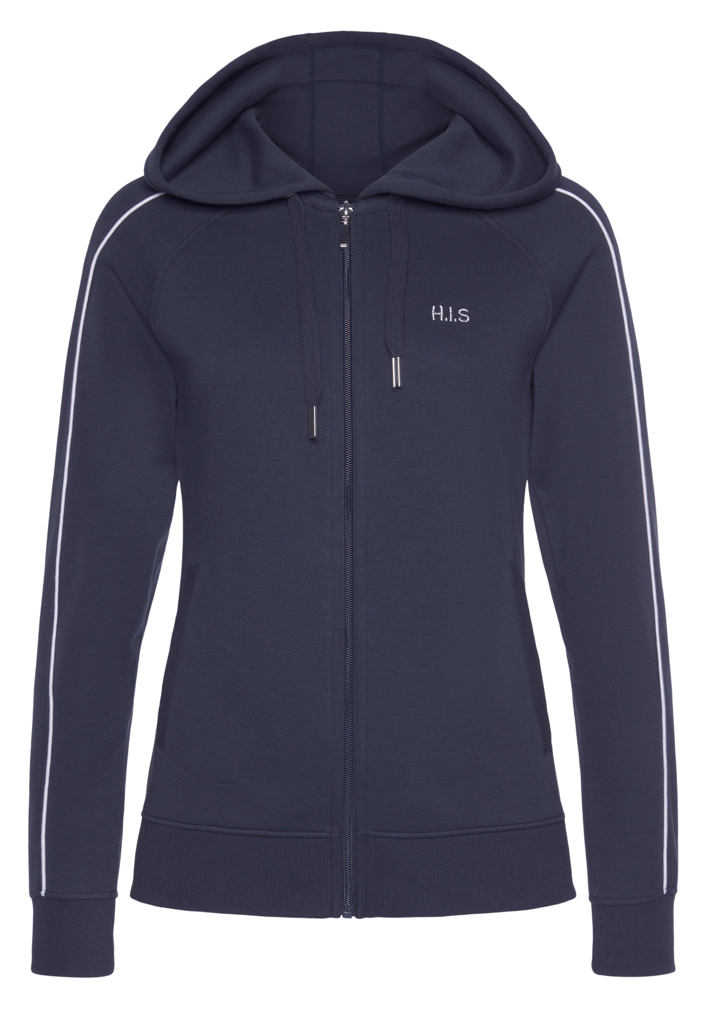 H.I.S Kapuzensweatjacke mit Piping an den günstig online kaufen
