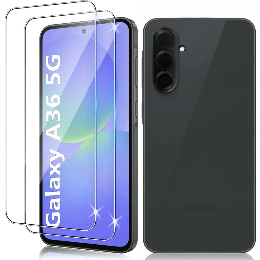 SmartUP Displayschutzglas 2X Schutzglas für Samsung Galaxy A36 5G Panzerfolie Display Full 9H für Für Samsung Galaxy A36 5G, kompletter Displayschutz