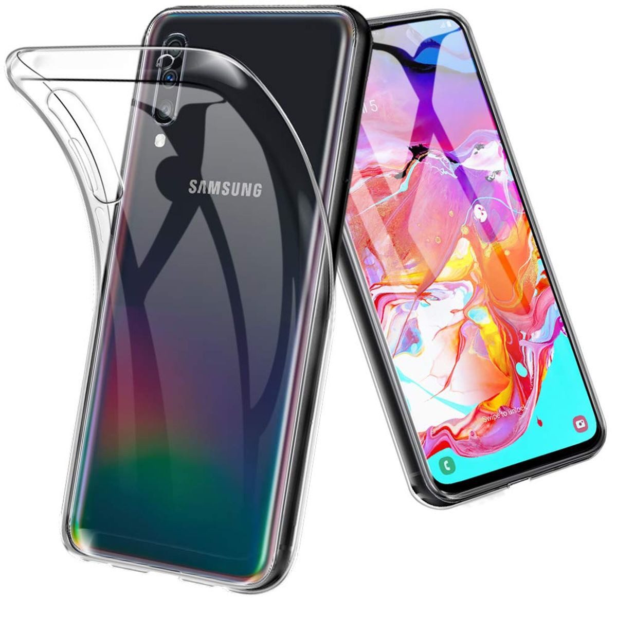 König Design Handyhülle Samsung Galaxy A80, Samsung Galaxy A80 Handyhülle Ultra Dünn Bumper Backcover Transparent