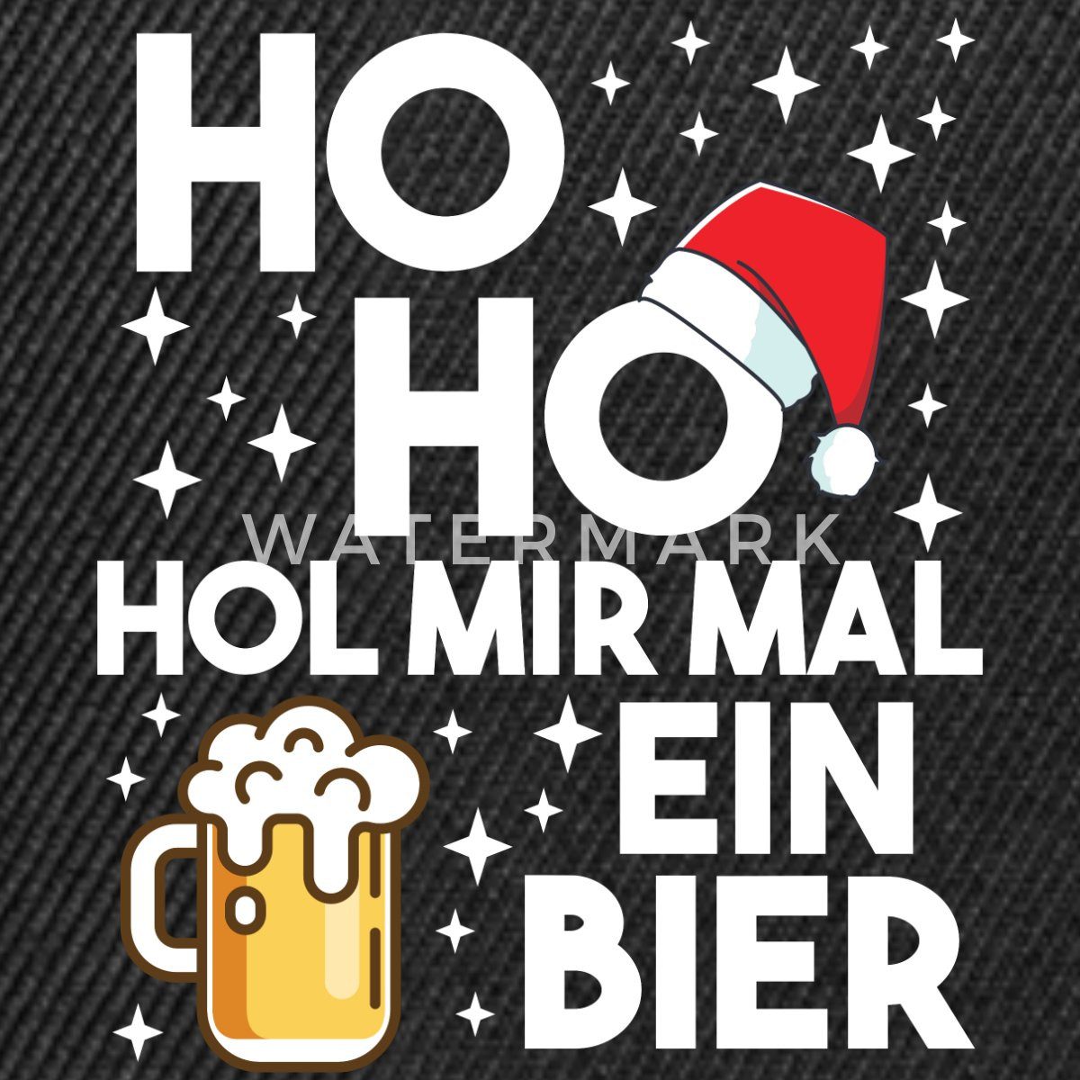 Spreadshirt Snapback Cap HoHo Hol Mir Mal Ein Bier Weihnachten Snapback Cap (1-St)