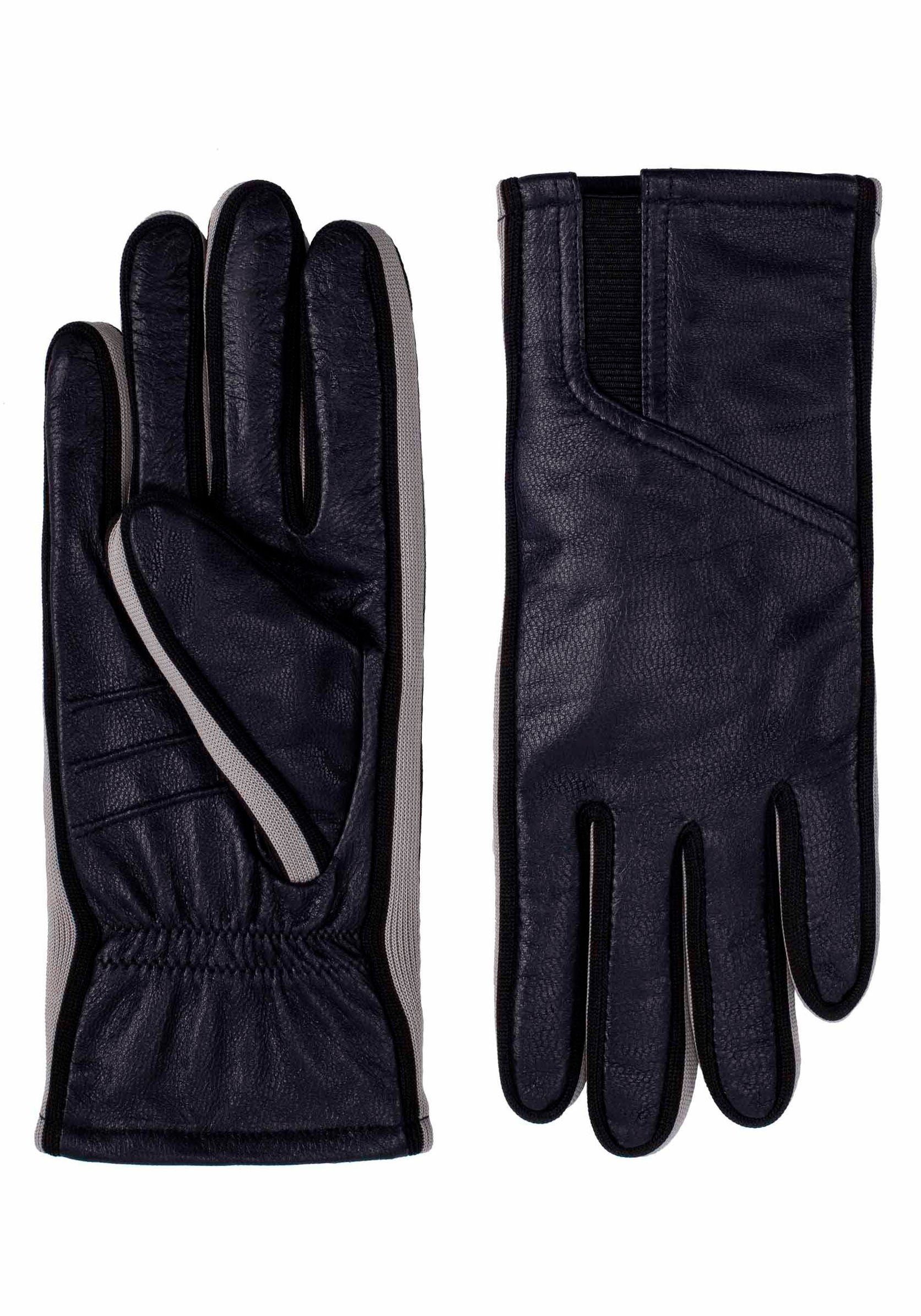 Design Touchfunktion im Sneaker- Touch Gil mit sportliches dark Lederhandschuhe KESSLER blue Look