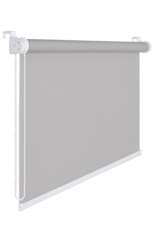 Verdunklungsrollo Fensterrollo 65 cm Breite 175 cm lang grau Verdunklung 50  %, KS Handel 24