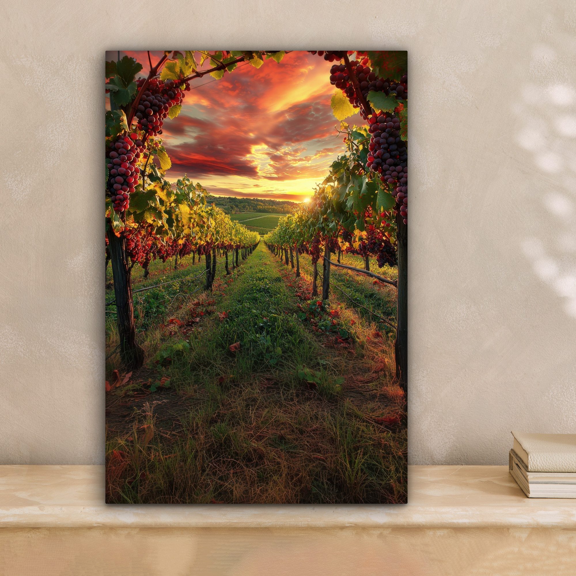 OneMillionCanvasses® Leinwandbild Weinberg - Weintrauben - günstig online kaufen