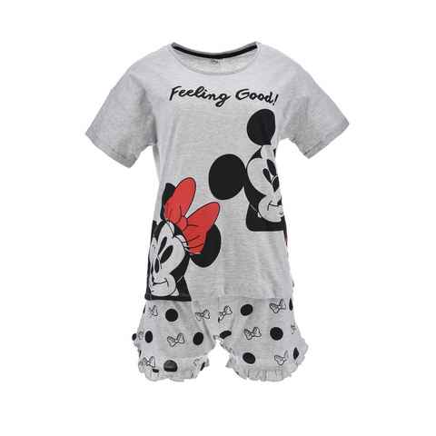 Disney Minnie Mouse Shorty Damen Frauen Sommer-Pyjama T-Shirt und Shorts Set kurz (2 tlg)