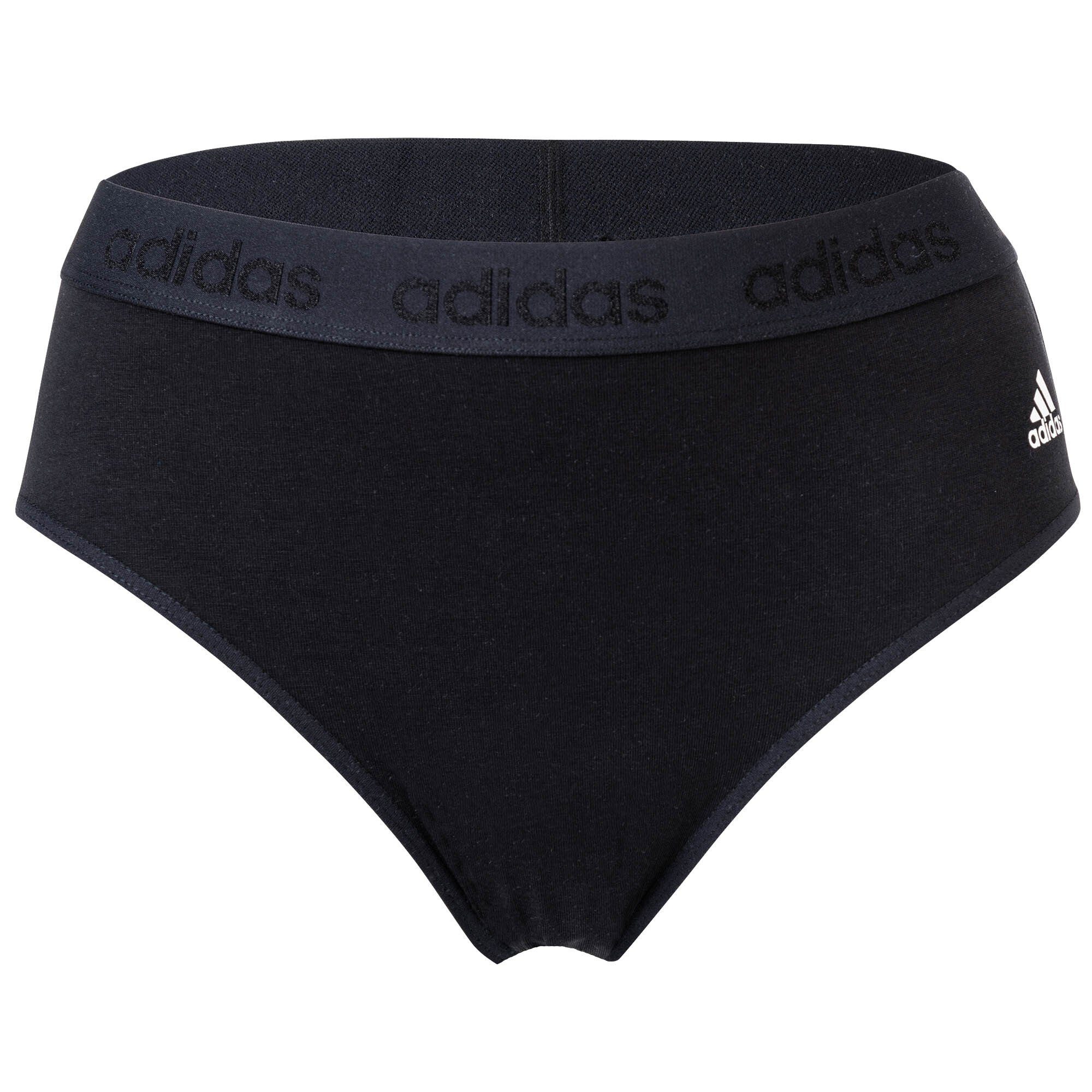adidas Sportswear Slip Damen 4er Bikini - Cotton Smart Slip, Schwarz Slip, Pack