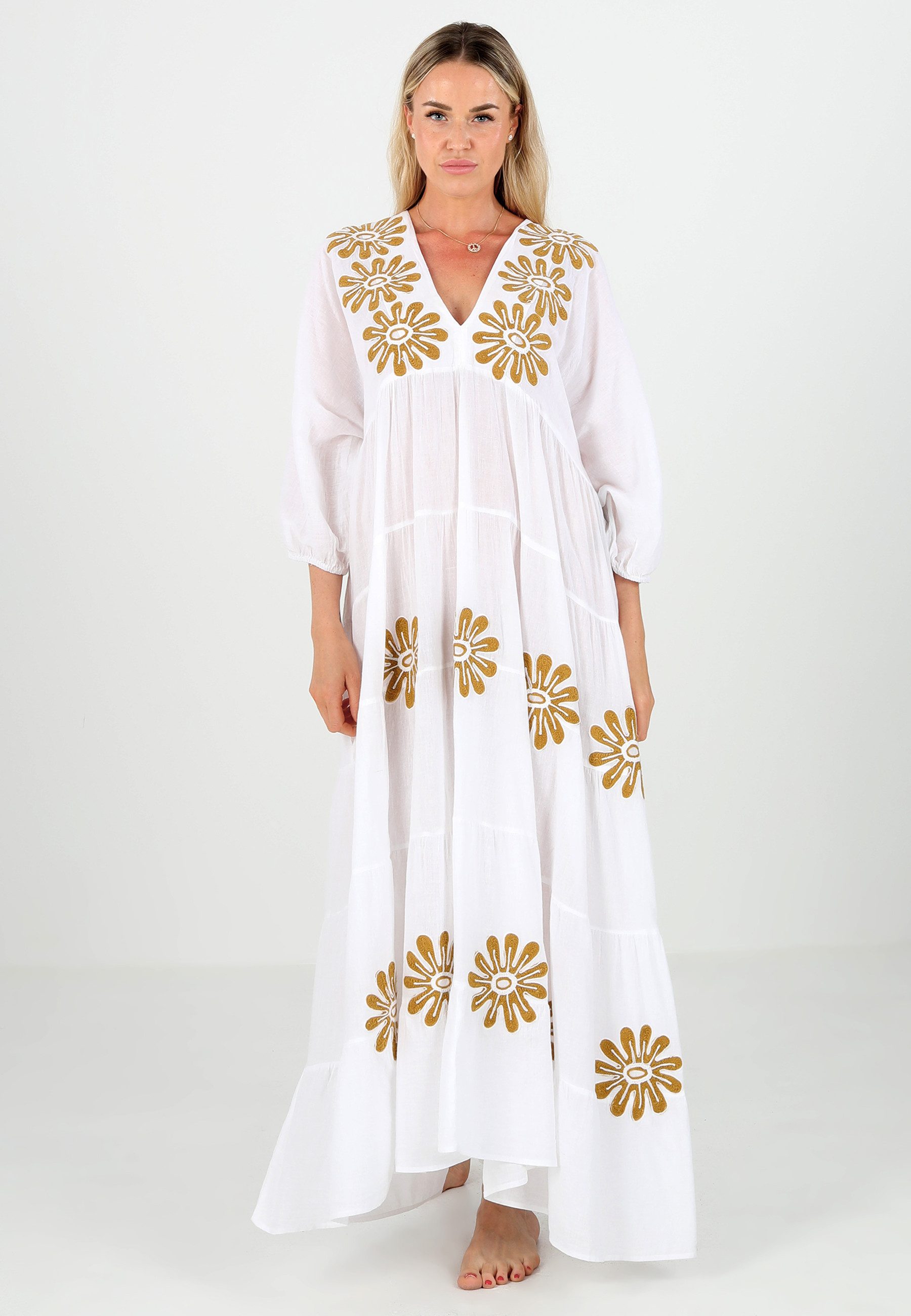 YC FASHION & STYLE Sommerkleid Oversized Sommer Kleid aus Baumwolle Boho mehr